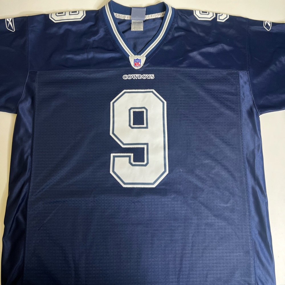 Reebok Tony Romo Dallas Cowboys Navy and White NFL Jersey - Size XL